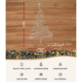 Jingle Jollys Christmas Lights 114cm Fairy Light Green Tree Decorations - Side View