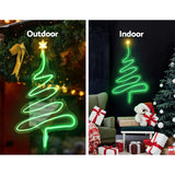 Jingle Jollys Christmas Lights 114cm Fairy Light Green Tree Decorations - 45-Degree Angle