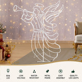 1.44M Christmas Lights Motif 504 LED Rope Light Outdoor Decoration Jingle Jollys - Top-Down View