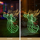 1.44M Christmas Lights Motif 504 LED Rope Light Outdoor Decoration Jingle Jollys - 45-Degree Angle