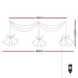 1.8M Christmas Lights 288 LED Bell Motif Light Decorations Jingle Jollys - Front View