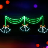 1.8M Christmas Lights 288 LED Bell Motif Light Decorations Jingle Jollys - Close-Up Angle