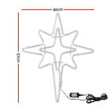 Jingle Jollys Christmas Lights 57cm Bethlehem Star 90 LED Xmas Decorations Motif - Front View