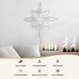 Jingle Jollys Christmas Lights 57cm Bethlehem Star 90 LED Xmas Decorations Motif - Side View