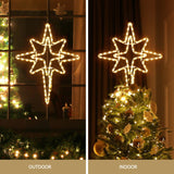 Jingle Jollys Christmas Lights 57cm Bethlehem Star 90 LED Xmas Decorations Motif - Top-Down View