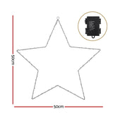 Jingle Jollys Christmas Lights 50cm Star 70 LED Xmas Decorations - Front View