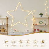 Jingle Jollys Christmas Lights 50cm Star 70 LED Xmas Decorations - Top-Down View