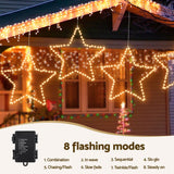 Jingle Jollys Christmas Lights 50cm Star 70 LED Xmas Decorations - Rear View