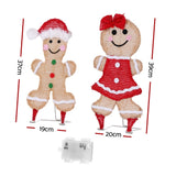 30 LED Christmas Lights Gingerbread Motif Fairy Light Decoration Jingle Jollys - Front View