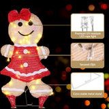 30 LED Christmas Lights Gingerbread Motif Fairy Light Decoration Jingle Jollys - Rear View