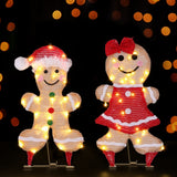 30 LED Christmas Lights Gingerbread Motif Fairy Light Decoration Jingle Jollys - Close-Up Angle