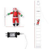 Jingle Jollys 3.5M Christmas Lights 300 LED Ladder Light with Santa Claus Decor - Front View