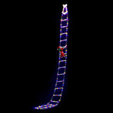 Jingle Jollys 3.5M Christmas Lights 300 LED Ladder Light with Santa Claus Decor