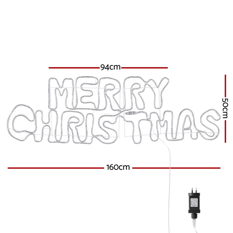 1.6M Christmas Lights Motif 360 LED Rope Light Outdoor Decoration Jingle Jollys, LED Lights