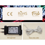 Jingle Jollys 288 LED Multi-Coloured Christmas Lights - 0.96M Outdoor & Indoor Decorations - Close-Up Angle