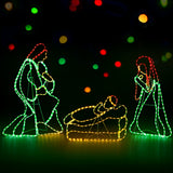 1.12M Christmas Lights Motif 552 LED Rope Light Outdoor Decoration Jingle Jollys - Close-Up Angle