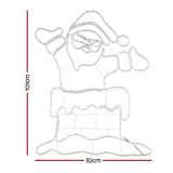 1M Christmas Lights 248 LED Santa Motif Light Decorations Jingle Jollys - Front View
