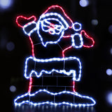 1M Christmas Lights 248 LED Santa Motif Light Decorations Jingle Jollys - Close-Up Angle
