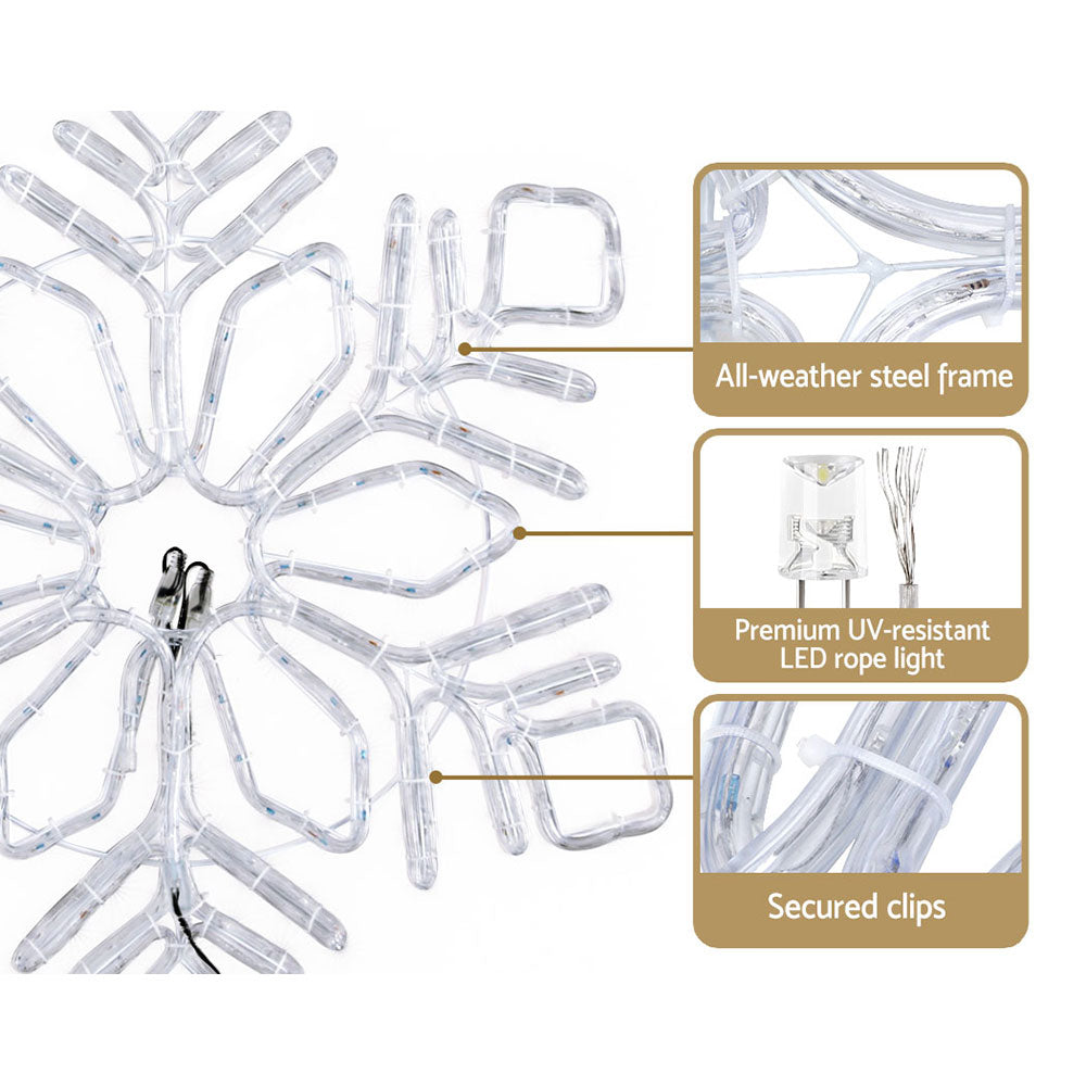 304 LED Snowflake Christmas Lights - Jingle Jollys Festive Decor