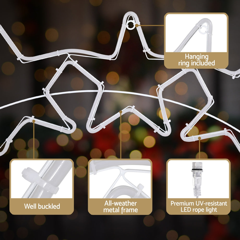 Jingle Jollys 125cm 560 LED Outdoor Festive Rope Light Display