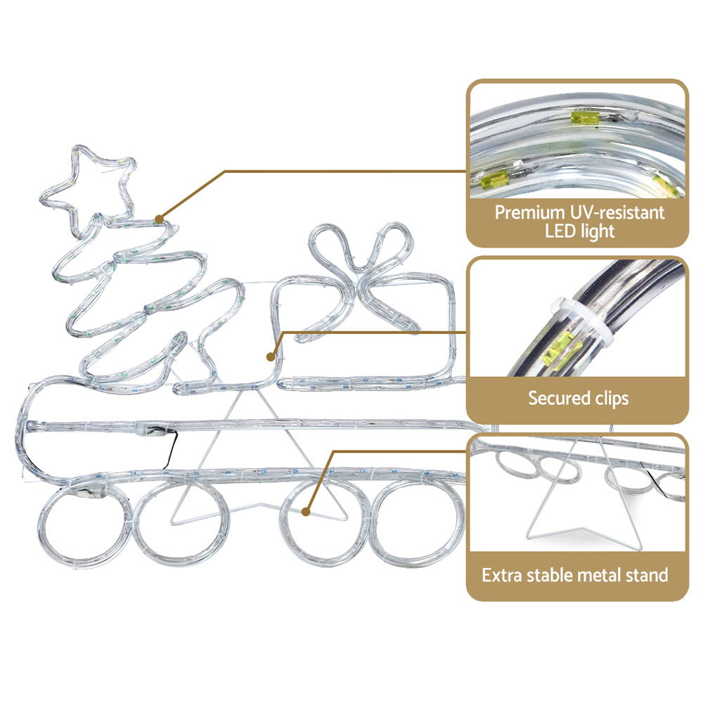 Magical 2.1M LED Train Motif Christmas Lights - Jingle Jollys Holiday Decor