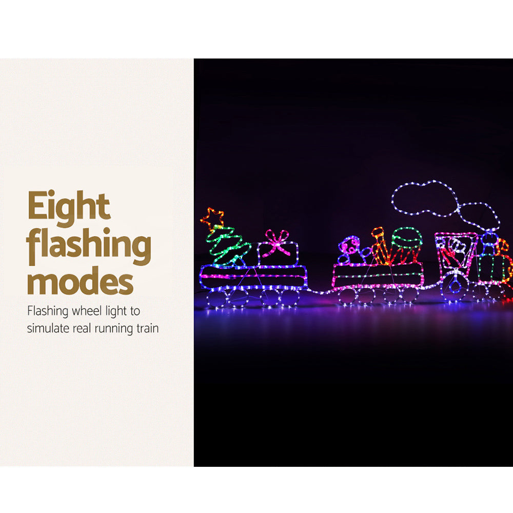 Magical 2.1M LED Train Motif Christmas Lights - Jingle Jollys Holiday Decor