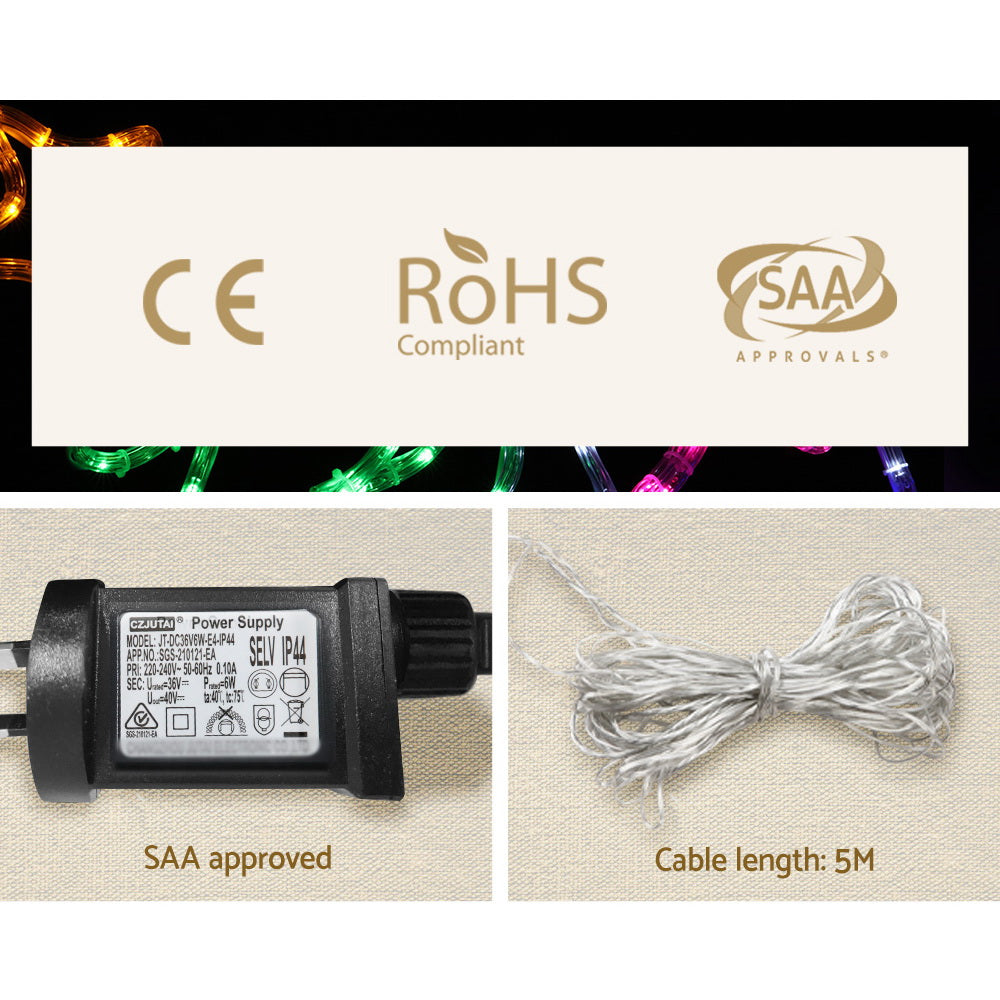 Magical 2.1M LED Train Motif Christmas Lights - Jingle Jollys Holiday Decor