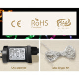 Magical 2.1M LED Train Motif Christmas Lights - Jingle Jollys Holiday Decor - Close-Up Angle