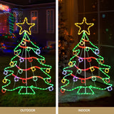 Magical 288 LED Christmas Rope Light Display - 118cm Outdoor Festive Decor - 45-Degree Angle