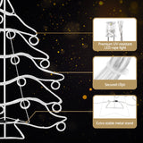 Magical 288 LED Christmas Rope Light Display - 118cm Outdoor Festive Decor - Rear View