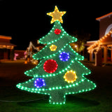 Jingle Jollys Christmas Lights 150cm Motif 220 LED Rope Light Outdoor Decoration - Close-Up Angle