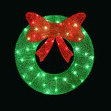 Solar-Powered 50 LED Christmas Wreath Lights - Jingle Jollys Holiday Decor