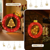 Jingle Jollys Christmas Lights 60cm Motif 30 LED Bell Wreath Xmas Decorations - Rear View