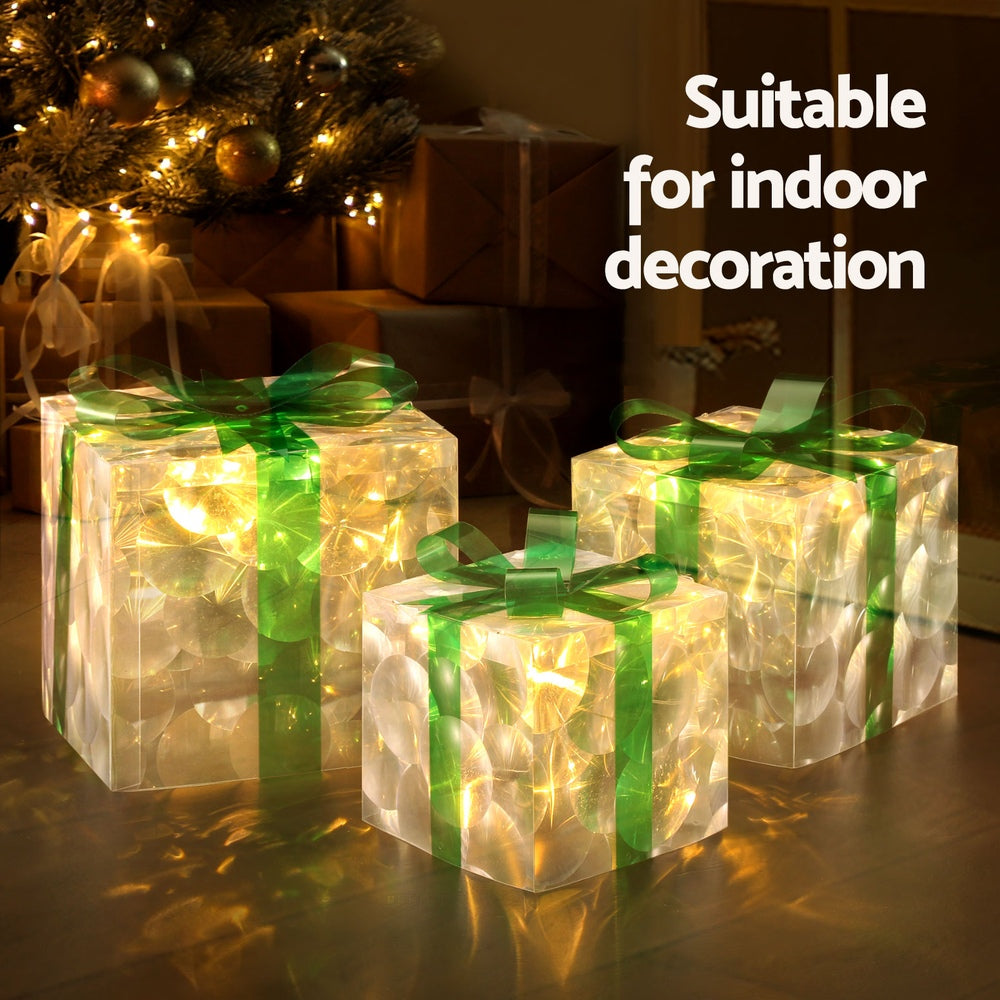 Jingle Jollys 70 LED Fairy Light Set - 3 Piece Christmas Decoration Box