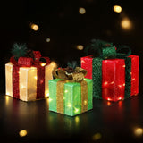 60 LED Jingle Jollys Fairy Light Set - 3 PCS Christmas Gift Box