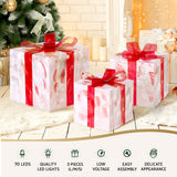 70 LED Jingle Jollys Christmas Light Set - 3 Piece Gift Box with Fairy Lights - Top-Down View