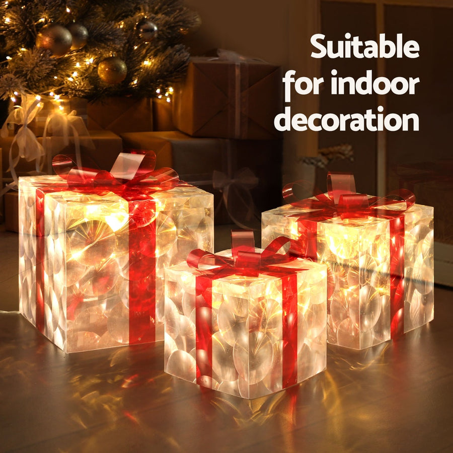 3 PCS Christmas Lights 70 LED Fairy Light Gift Box Jingle Jollys, image 5