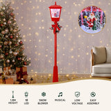 1.8M Christmas Lights Post Lamp LED Outdoor Decorations Jingle Jollys