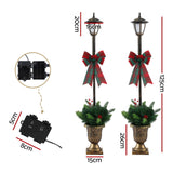Jingle Jollys Christmas Lights 125cm Lamp Post 50 LED Fairy Light Decorations - Front View