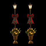 Jingle Jollys Christmas Lights 125cm Lamp Post 50 LED Fairy Light Decorations - Side View