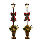 Jingle Jollys Christmas Lights 125cm Lamp Post 50 LED Fairy Light Decorations - Top-Down View