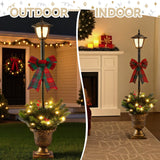 Jingle Jollys Christmas Lights 125cm Lamp Post 50 LED Fairy Light Decorations - Rear View