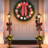 Jingle Jollys Christmas Lights 125cm Lamp Post 50 LED Fairy Light Decorations - Close-Up Angle