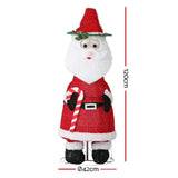 Jingle Jollys 96 LED Warm-White Christmas Fairy Lights with Santa Design - Front View