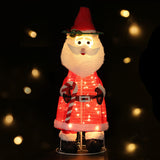Jingle Jollys 96 LED Warm-White Christmas Fairy Lights with Santa Design - Close-Up Angle
