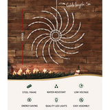 0.5M Christmas Lights 128 LED Spin Motif Light Decorations Jingle Jollys - Side View