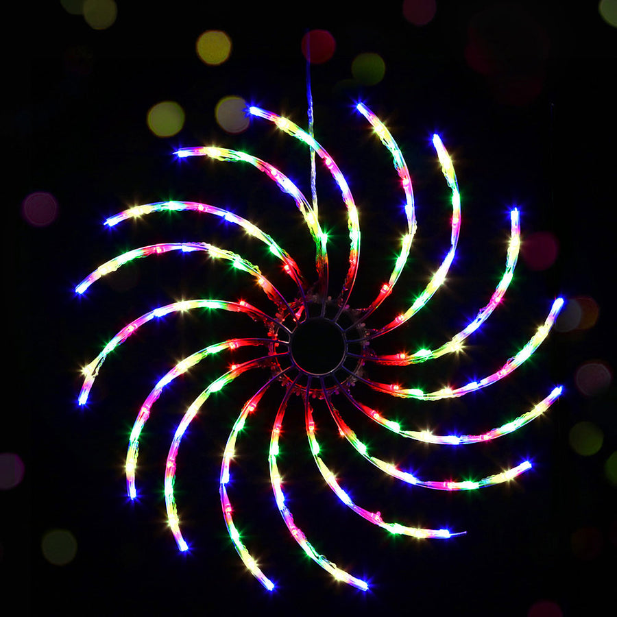 0.5M Christmas Lights 128 LED Spin Motif Light Decorations Jingle Jollys, image 8