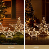 3 PCS Christmas Lights 900 LED Fairy Light Star Decorations Jingle Jollys - 45-Degree Angle