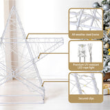 3 PCS Christmas Lights 900 LED Fairy Light Star Decorations Jingle Jollys - Rear View
