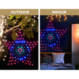 1.3M Christmas Lights 130 LED Snow Motif Light Decorations Jingle Jollys - 45-Degree Angle